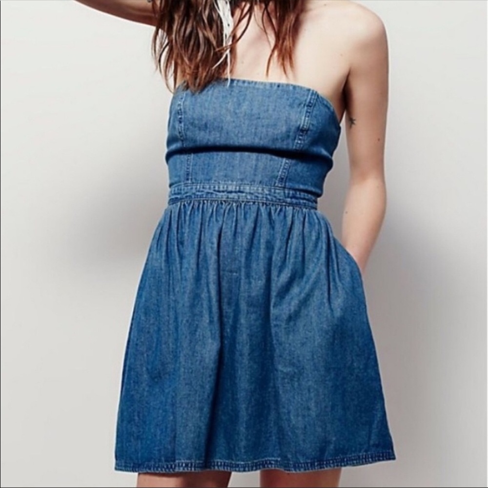 Free people Jean tube dress size 4